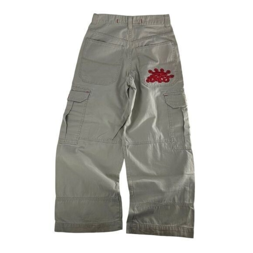 Vintage Jnco Jeans Cargo Pants Mens 29x30 Khaki‎ Tribal Crown Big Logo Y2K Baggy